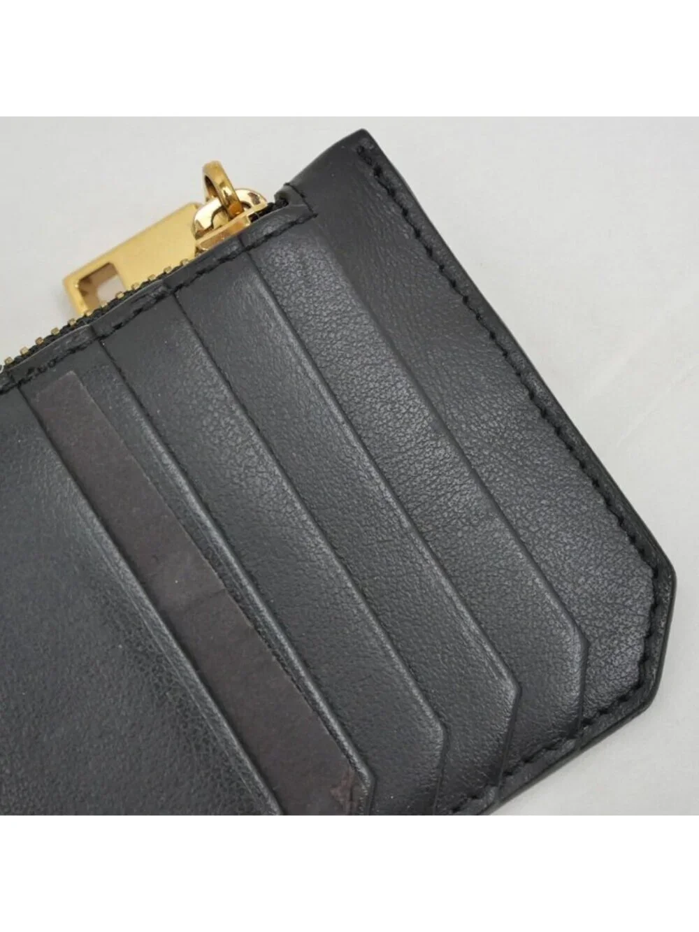 Versace Fragment Case Leather Black Medusa Gold Card